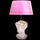 Maison & Déco Le Temps des Cerises Item International Lampe rose fillette en résine 47.5 cm Rose