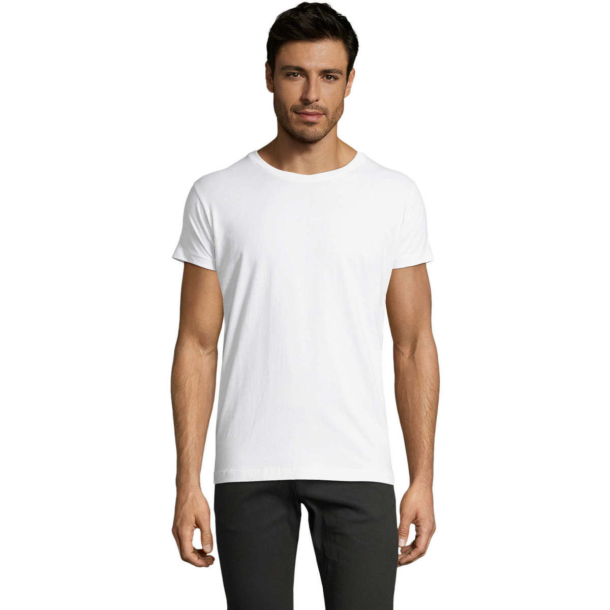 Vêtements Homme T-shirts manches courtes Sols Camiseta IMPERIAL FIT color Blanco Blanc