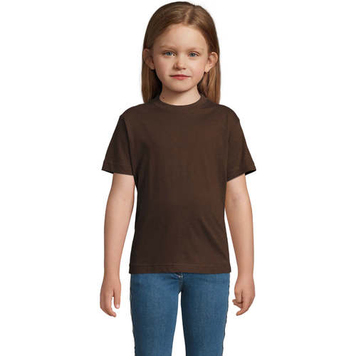 Vêtements Enfant T-shirts Emporio manches courtes Sols Camista infantil color chocolate Marron