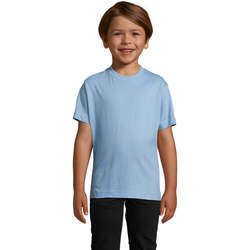 Vêtements Enfant T-shirts linen manches courtes Sols Camista infantil color Azul cielo Azul