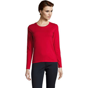 Vêtements Femme T-shirts manches longues Sols Camiseta imperial Women Rojo