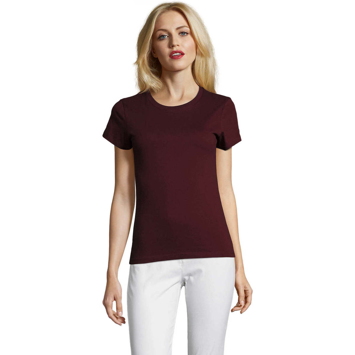 Vêtements Femme T-shirts manches courtes Sols Camiseta IMPERIAL FIT color Borgoña Bordeaux