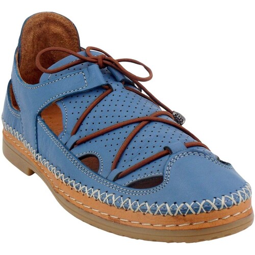 Chaussures Femme Nu-pieds Cuir Talon Coco & Abricot V1800H Bleu