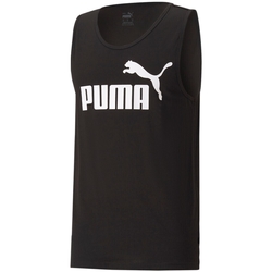Vêtements Homme Religion Weißes T-Shirt mit Logo und Rollärmeln Puma Essentials Noir
