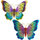 Maison & Déco Statuettes et figurines Signes Grimalt Ornement Mural Papillon 2 Unités Multicolore