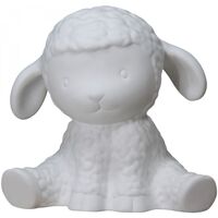 Maison & Déco Sandales et Nu-pieds Amadeus Lampe à poser mouton blanc en porcelaine Blanc