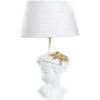 Douceur d intérieur Lampes à poser Item International Lampe blanche fillette en résine 49 cm Blanc
