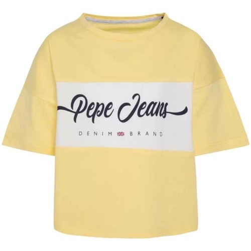 Vêtements Fille T-shirts manches courtes Pepe jeans  Jaune