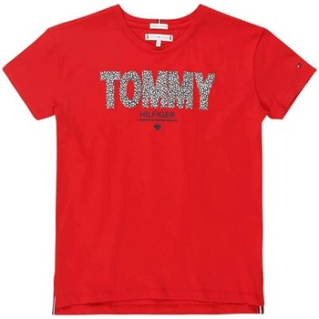 Vêtements Fille T-shirts manches courtes Tommy Hilfiger  Rouge