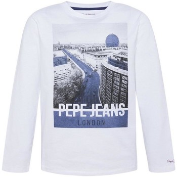 Vêtements Garçon T-shirts manches courtes Pepe JEANS Women  Blanc