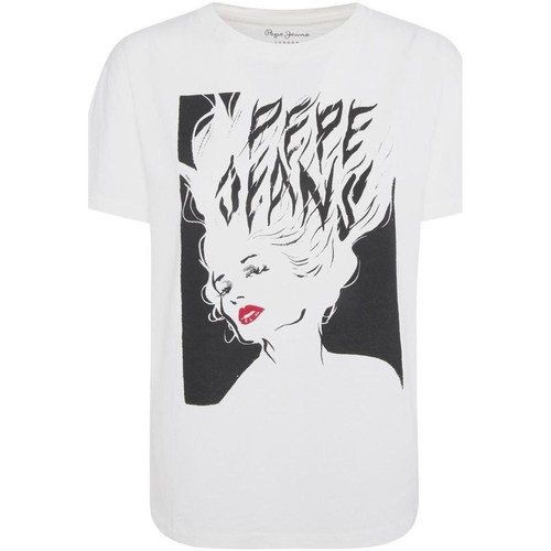 Vêtements Femme T-shirts manches courtes Pepe jeans  Blanc