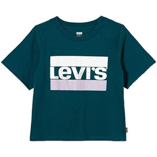 Vêtements Fille T-shirts Futura manches courtes Levi's  Vert