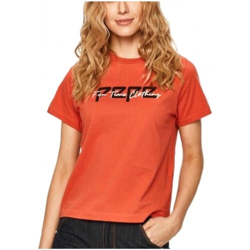 Vêtements Femme T-shirts manches courtes Pepe jeans  Rouge