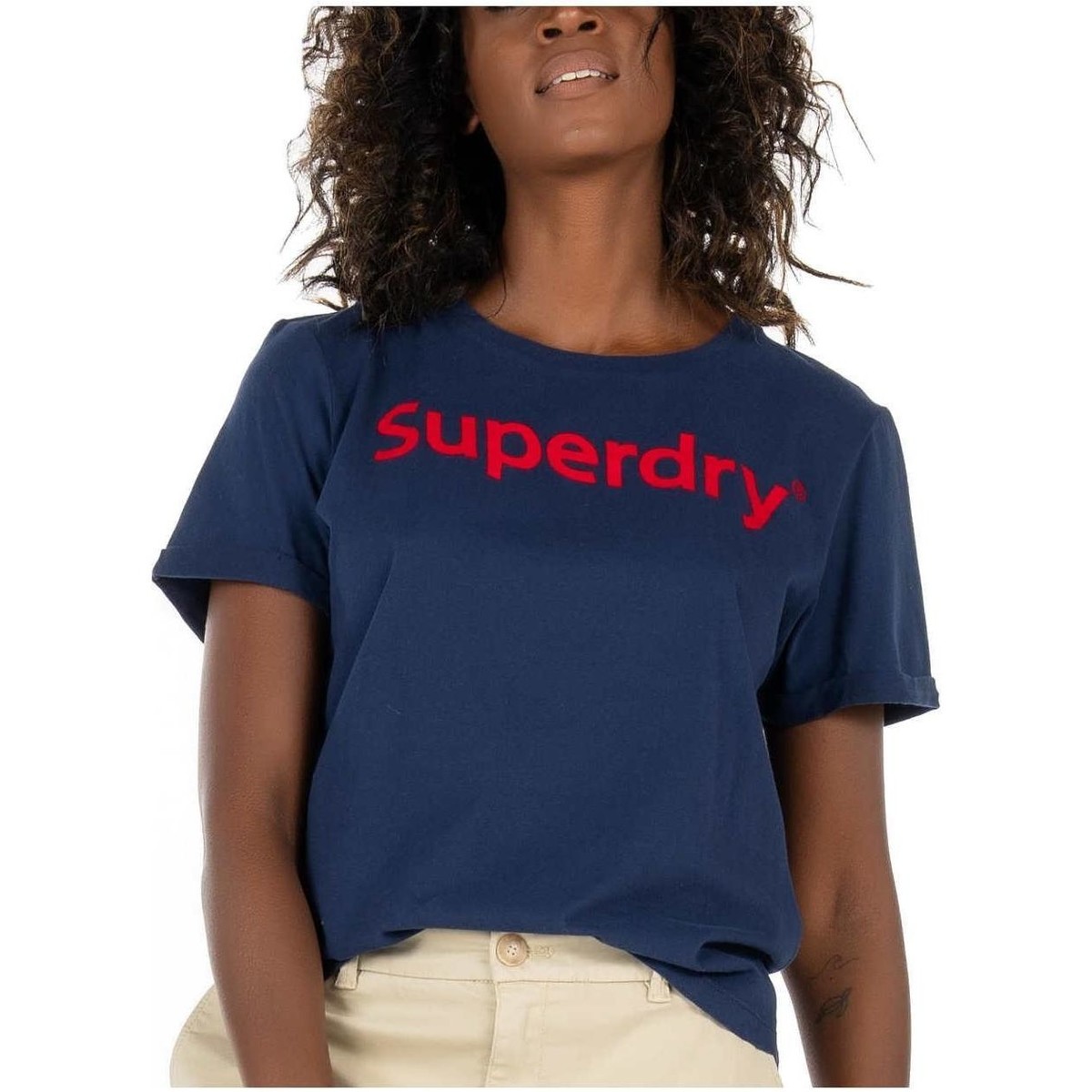 Vêtements Femme T-shirts manches courtes Superdry  Bleu