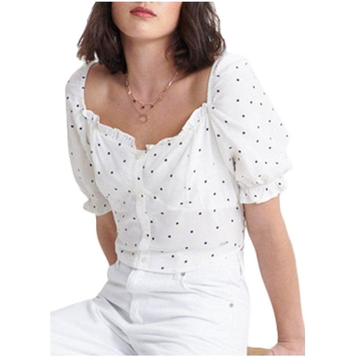 Vêtements Femme T-shirts manches courtes Superdry  Blanc