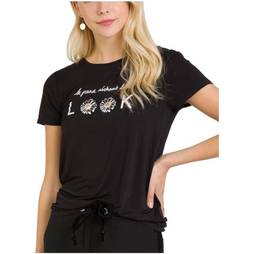 Vêtements Femme T-shirts manches courtes Naf Naf  Noir