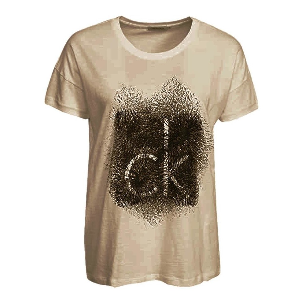 Vêtements Femme T-shirts manches courtes Calvin Klein Jeans  Beige