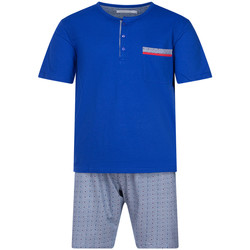 Vêtements Homme Pyjamas / Chemises de nuit Christian Cane Pyjama court coton Elias Bleu marine