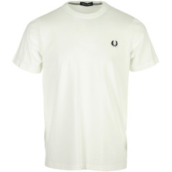 Vêtements Homme Chiara Ferragni logo-embossed tote bag Fred Perry Crew Neck T-Shirt blanc