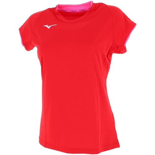 Vêtements Femme T-shirts manches courtes Mizuno shoes Core sleevee tee red pink Rose