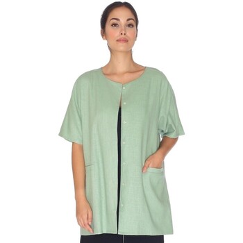 Vêtements Femme Manteaux Pepaloves Linen Jacket - Green Vert
