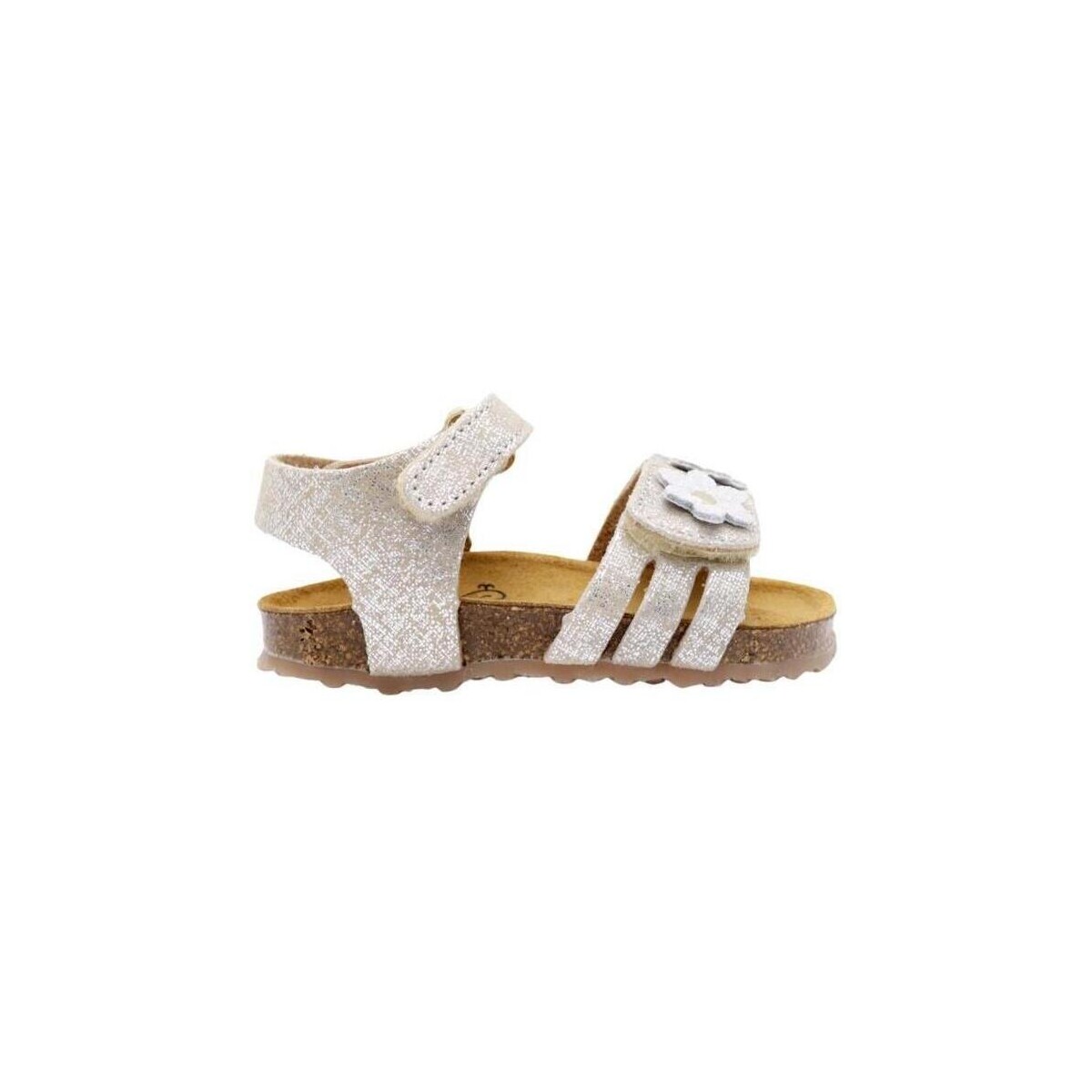 Chaussures Enfant Sandales et Nu-pieds Plakton Baby Ponette - Beige Argenté