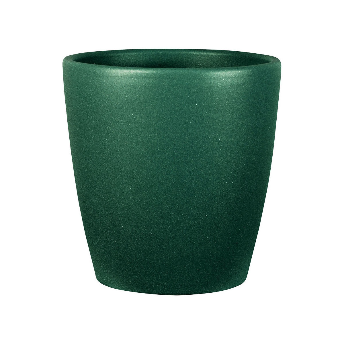 Maison & Déco Vases / caches pots d'intérieur Décolines Cache pot Egg Émeraude en céramique 14 cm Vert