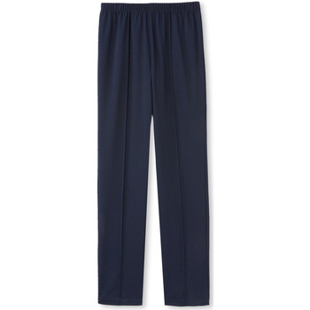 Vêtements Femme Pantalons Charmance by Daxon - Pantalon en maille stature + d'1,60m Bleu