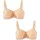 Sous-vêtements Femme Triangles / Sans armatures Daxon by  - Lot de 2 soutiens-gorge dentelle Rose
