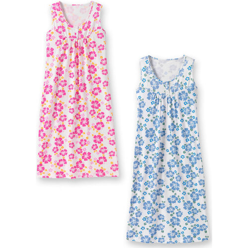 Vêtements Femme Pyjamas / Chemises de nuit Daxon by  -  lot de 2 chemises de nuit sans manches Multicolore