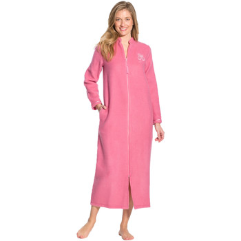 Vêtements Femme Pyjamas / Chemises de nuit Lingerelle Robe de chambre zip molleton courtelle rose