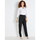 Vêtements Femme Pantalons Daxon by  - Pantalon en maille stature + d'1,60m Noir