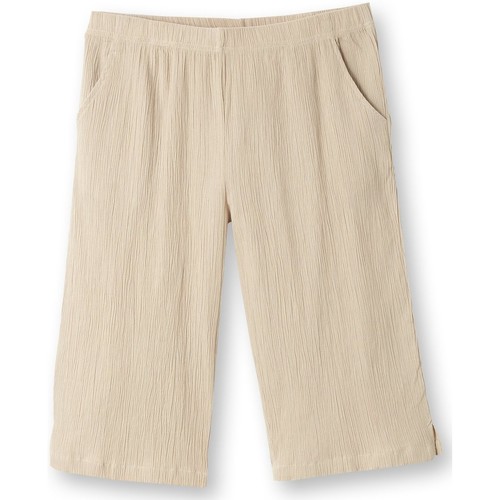 Vêtements Femme Shorts / Bermudas Daxon by  - Bermuda tissu créponné coton Gris