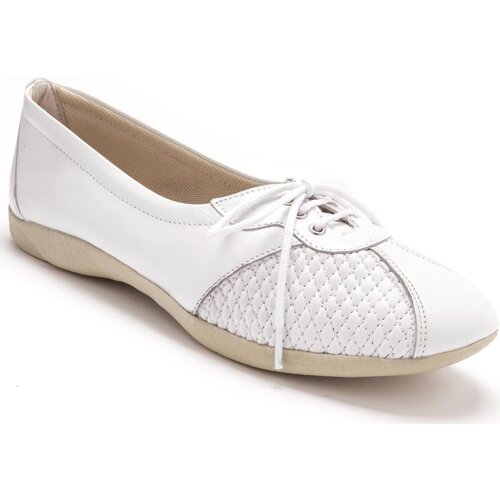 Chaussures Pediconfort Derbies côtés extensibles cuir blanc - Chaussures Derbies Femme 117 