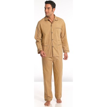 Vêtements Homme Pyjamas / Chemises de nuit Honcelac Pyjama en popeline imprimbeige