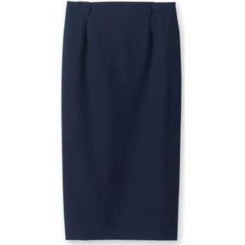Vêtements Femme Jupes Daxon by  - Jupe droite stature moins d'1,60m Bleu