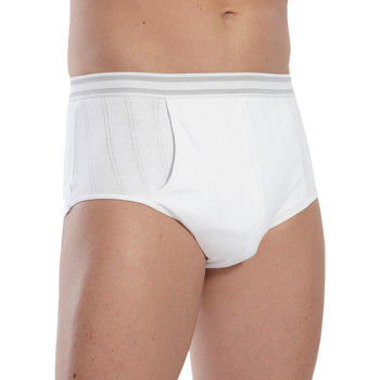 Sous-vêtements Homme Slips Honcelac by Daxon - Lot de 3 slips ouverts côtes plates blanc