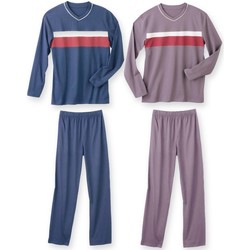 Vêtements Homme Pyjamas / Chemises de nuit Honcelac by Daxon - Lot de 2 pyjamas jersey grismarine