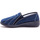 Chaussures Femme Chaussons Pediconfort Sans gêne en toile grande largeur Bleu