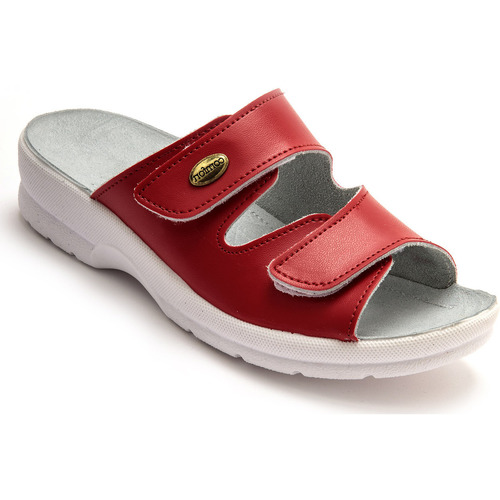 Chaussures Femme Oh My Bag Pediconfort Mules à scratch extra larges Rouge