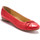Chaussures Femme La mode responsable Ballerines classiques grande largeur Rouge