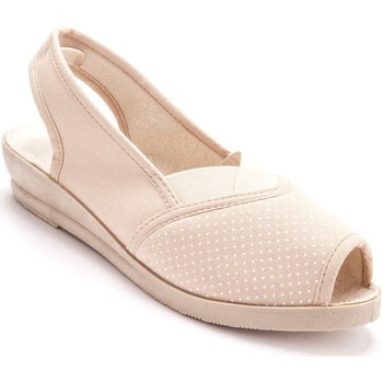 Sandales et Nu-pieds Pediconfort Sandales élastiquées imprimées pois beige - Chaussures Sandale Femme 22 