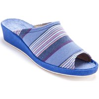 Chaussures Femme Chaussons Charmance Mules rayées grande largeur raybleu