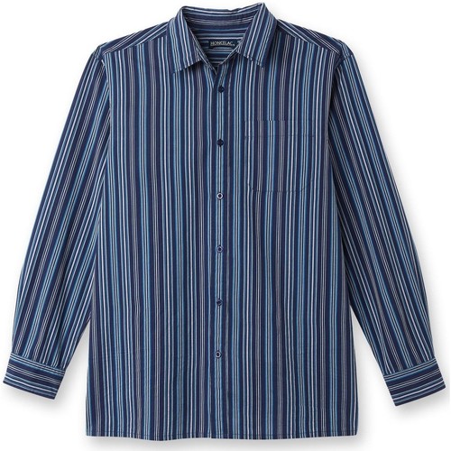 Honcelac by Daxon - Chemise manches longues Bleu - Vêtements Chemises  manches longues Homme 29,99 €