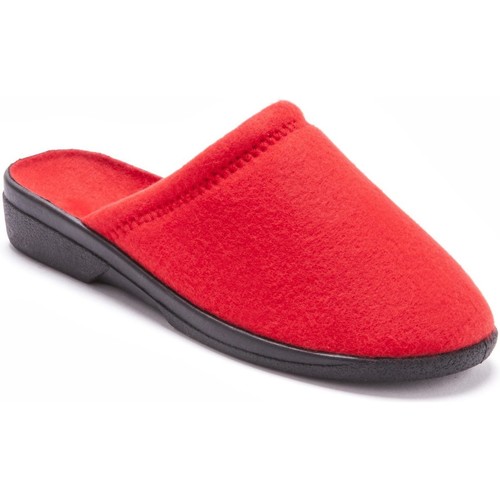 Chaussons Pediconfort Mules en fibre polaire rouge - Chaussures Chaussons Femme 23 