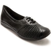 Chaussures Femme Derbies Pediconfort Derbies côtés extensibles cuir noir