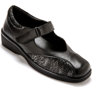 Chaussures Femme Ballerines / babies Pediconfort Salomés semelle amovible extra larges Noir
