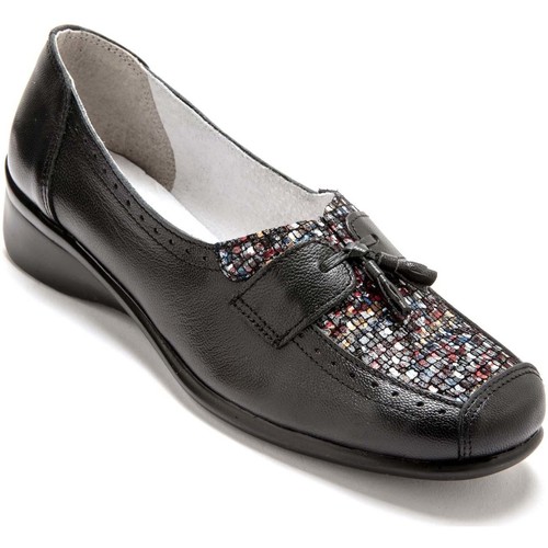 Pediconfort Sans-gêne bi-matière avec pompons noirimprim - Chaussures Slip  ons Femme 93,99 €