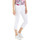 Vêtements Femme Pantalons Daxon by  - Corsaire en maille Blanc