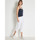 Vêtements Femme Pantalons Daxon by  - Corsaire en maille Blanc